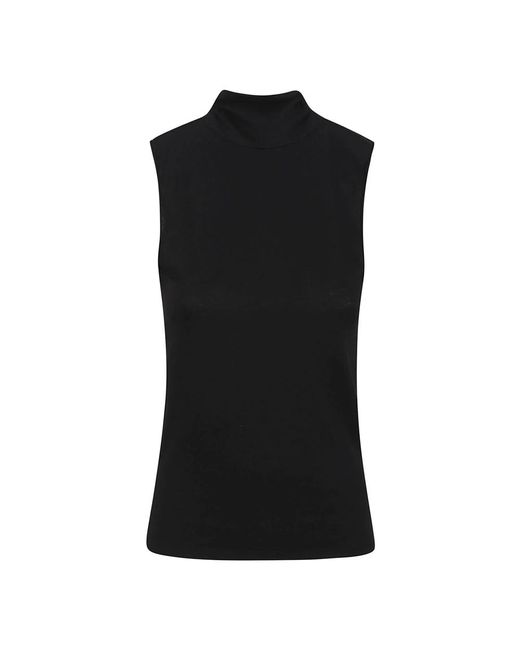 Majestic Filatures Sleeveless Tops in het Black