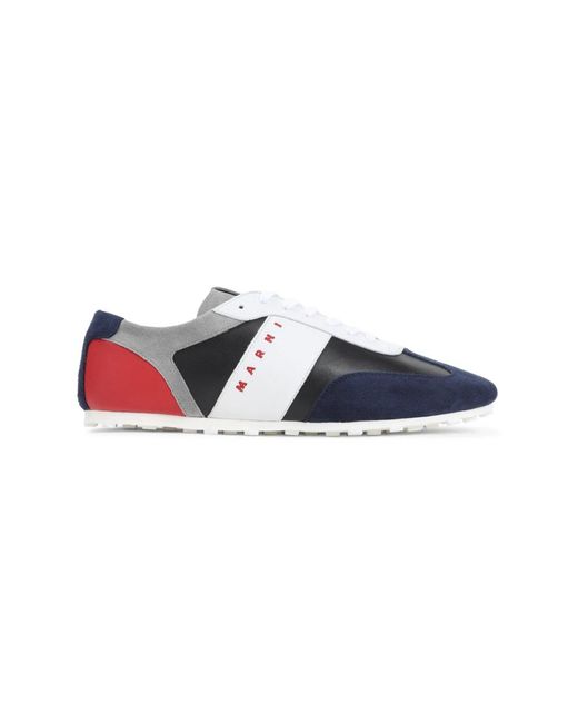 Marni Blue Ovine Leather Sneakers for men