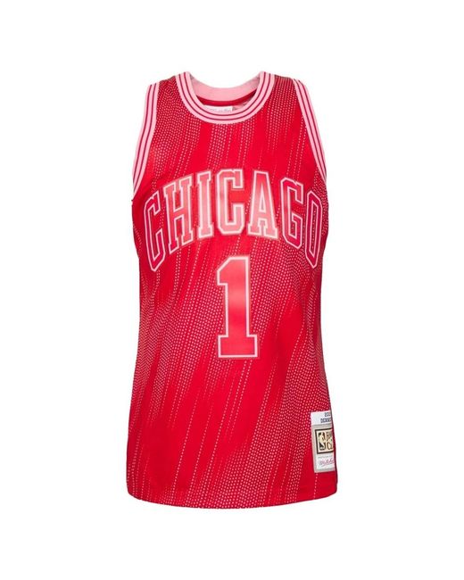 Mitchell & Ness Fitness ,Rood ,Rode Chicago Bulls Tanktop in het Red voor heren