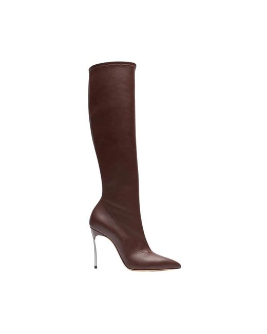 Casadei Brown Heeled Boots