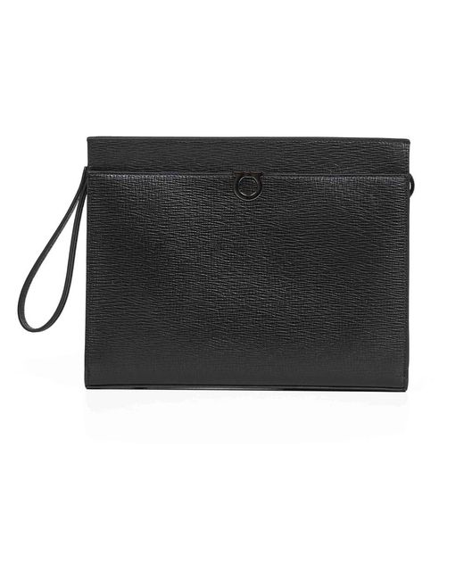 Ferragamo Herren Gancini Zip Wristlet in schwarz