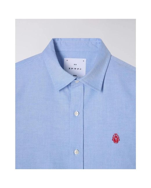 Edwin Casual Overhemden in het Blue voor heren
