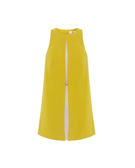 Elisabetta Franchi Yellow Short Dresses
