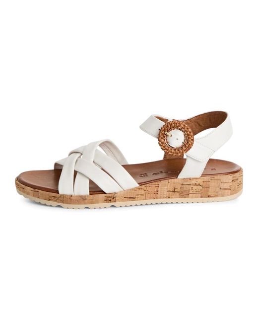 Tamaris Brown Flat Sandals