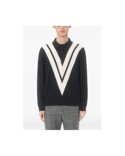 Valentino Black Round-Neck Knitwear for men