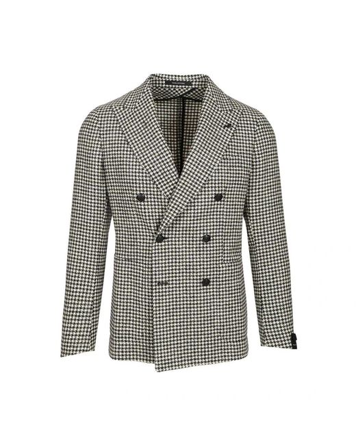 Tagliatore Double-Breasted Blazer in het Gray voor heren