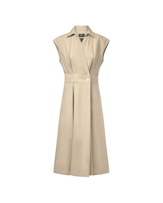 Midi Dresses di A.P.C. in Natural