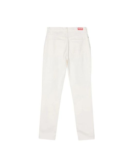 KENZO White Graue jeans mit schmalem bein
