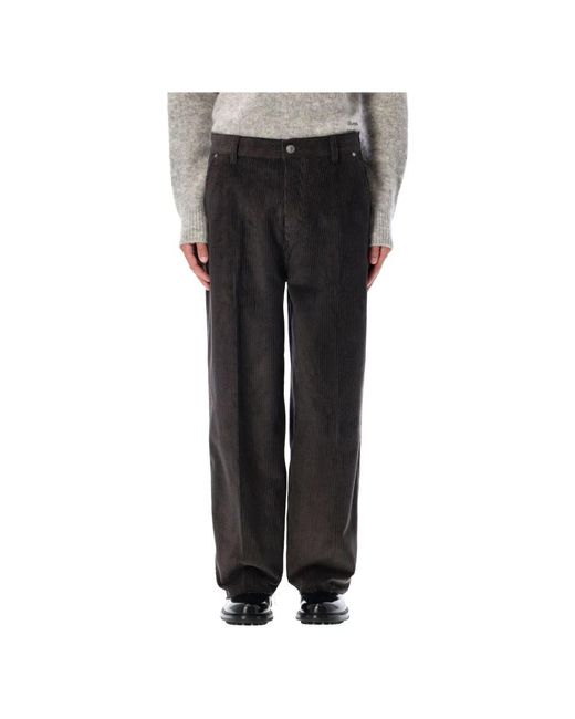 Straight Trousers AMI de hombre de color Black