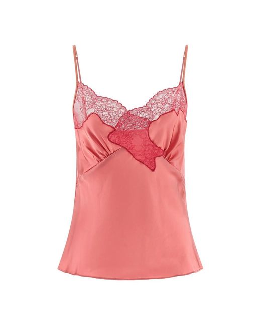 Vaillant Pink Sleeveless Tops