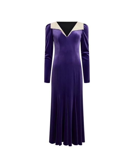 Philosophy Di Lorenzo Serafini Purple Maxi Dresses