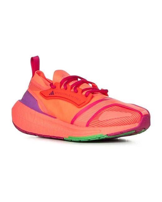 Adidas By Stella McCartney Pink Neon orange sneakers mit primeknit obermaterial
