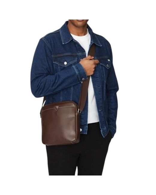Guess Firenze Pouch in Brown für Herren
