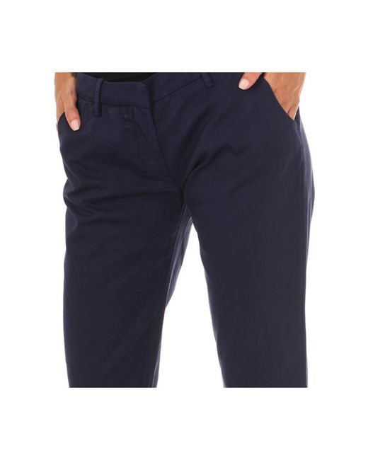 Met Chino Broek Rechte Snit in het Blue