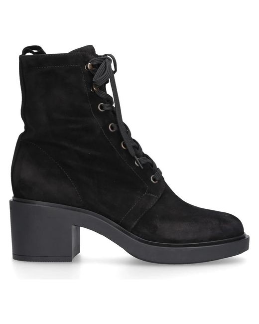 Gianvito Rossi Black Lace-Up Boots