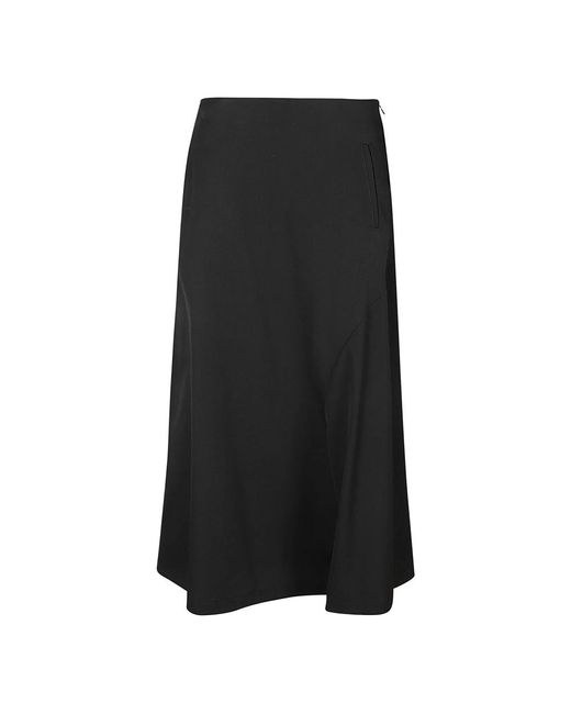 Maxi Skirts Yohji Yamamoto de color Black