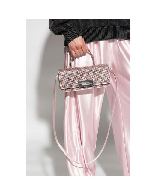 Jimmy Choo Pink Schultertasche Diamond