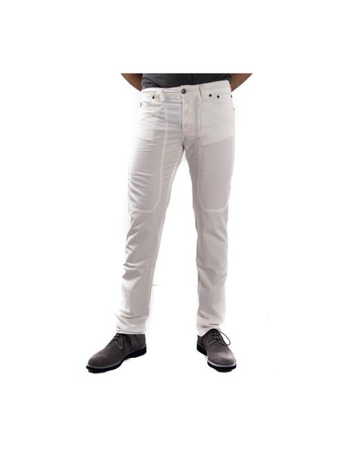 Jeckerson Gray Slim-Fit Trousers for men