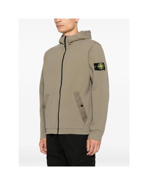Stone Island Brown Zip-Throughs for men