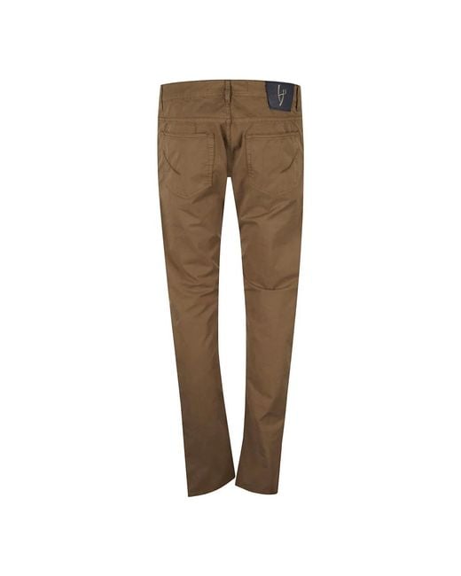 Hand Picked Slim-fit trousers in Brown für Herren