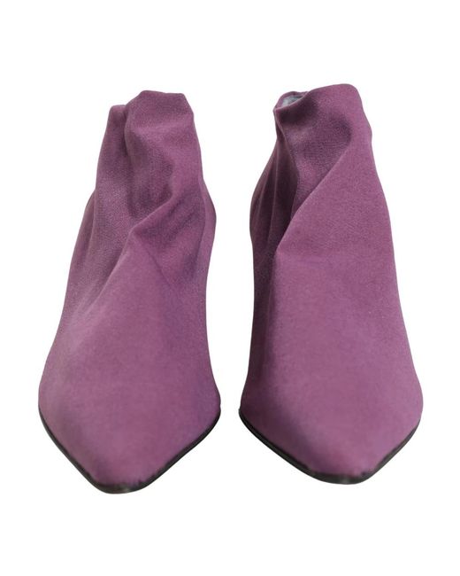 Dolce & Gabbana Purple Heeled Boots