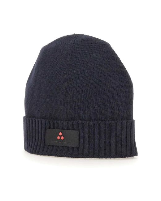 Peuterey Blue Beanies for men