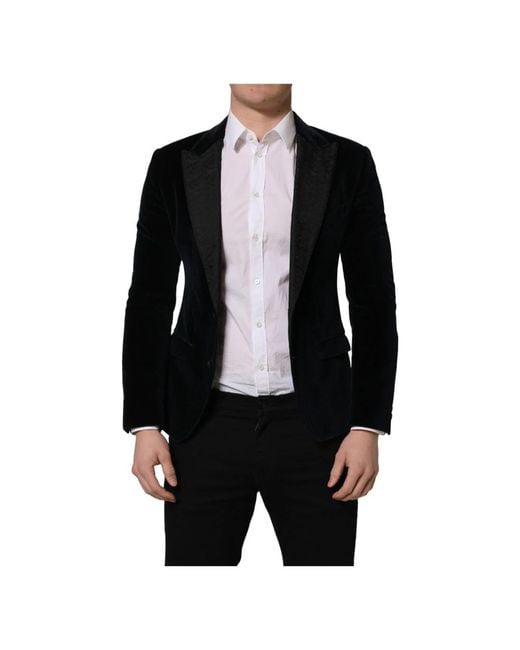 Dolce & Gabbana Black Blazers for men