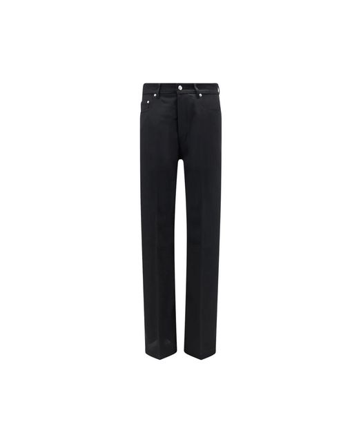 Rick Owens Black Straight Trousers for men