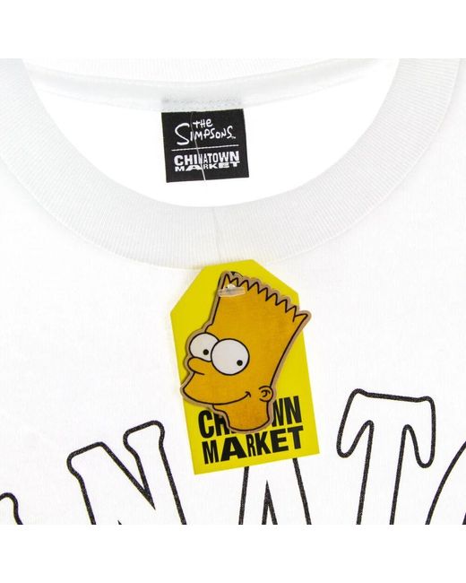 Market Simpsons Weißes Tee Mit Cowabunga Print in Green für Herren