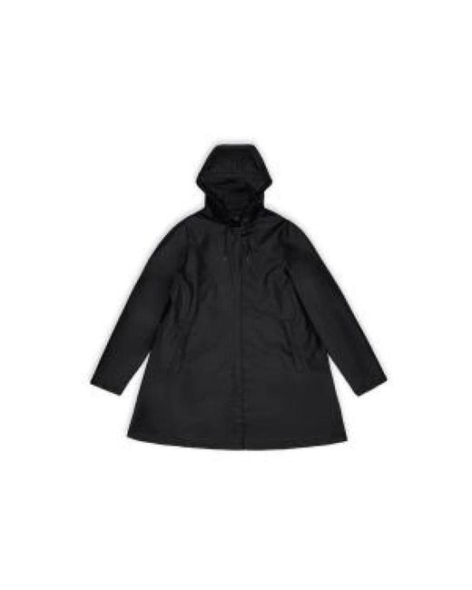 Rains Black A-Linie Jacke Für Frauen