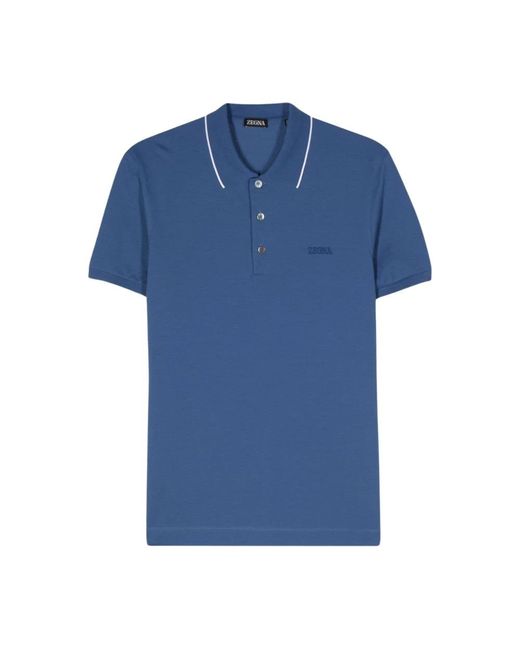 Zegna Blue Polo Shirts for men