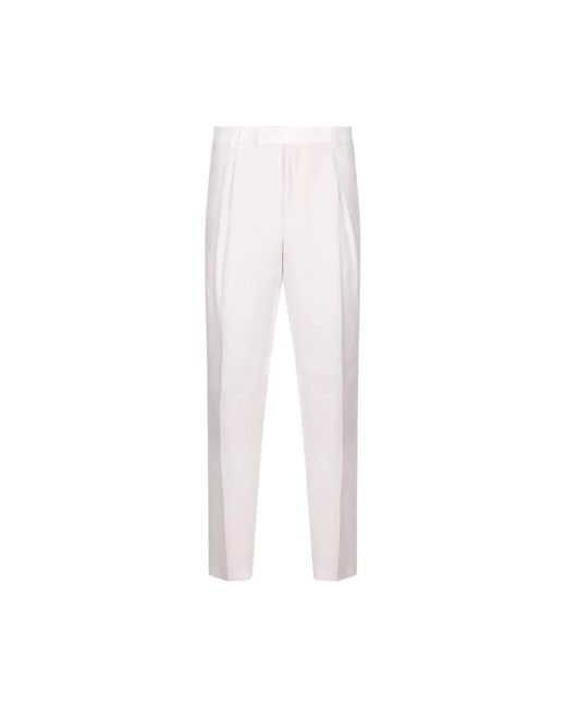 Boss White Suit Trousers for men