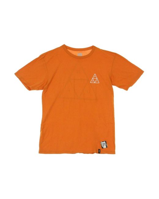 Huf Rust Korte Mouw Crew Neck Tee in het Orange voor heren