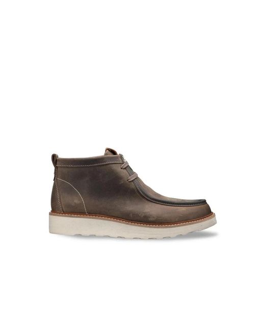 Docksteps Brown Lace-Up Boots for men