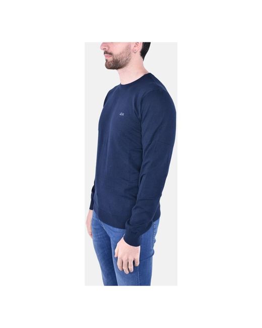 Round-Neck Knitwear Sun 68 de hombre de color Blue