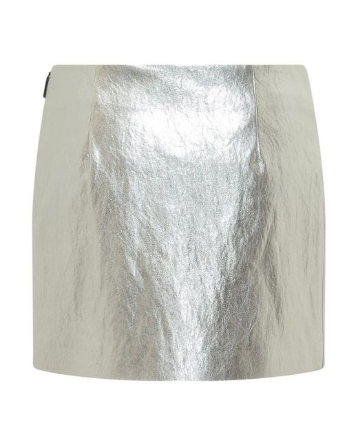 MSGM Gray Short Skirts