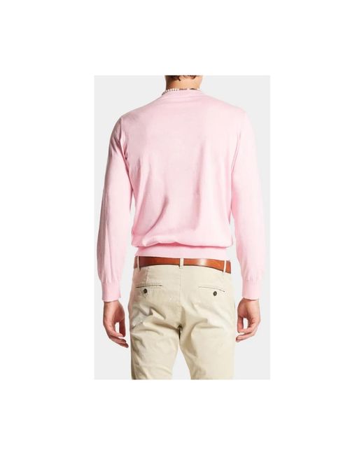 DSquared² Pink Round-Neck Knitwear for men
