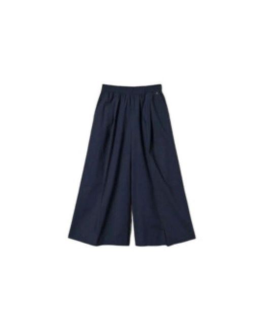Twinset Blue Dunkelblaue Cropped Hose