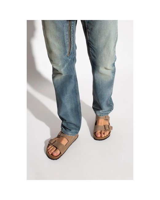 Birkenstock Brown Sliders for men