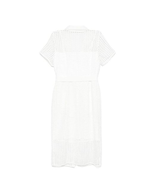 DKNY White Midi Dresses