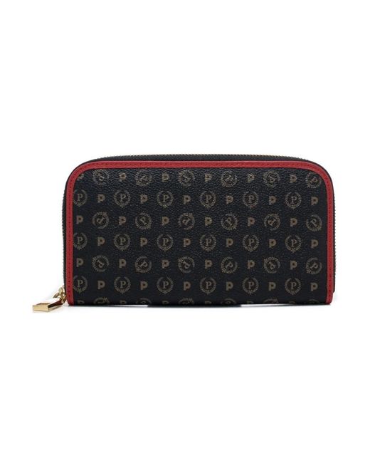 Pollini Accessoires ,Zwart ,Leer Portefeuilles Kaarthouders in het Black