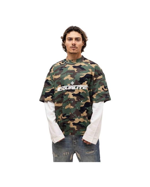 Equalite Enzo Double Layer Longsleeve in Green für Herren