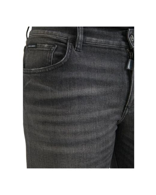 Jeans > slim-fit jeans Dolce & Gabbana pour homme en coloris Gray