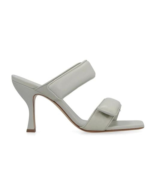 Gia Borghini Gray Heeled Mules