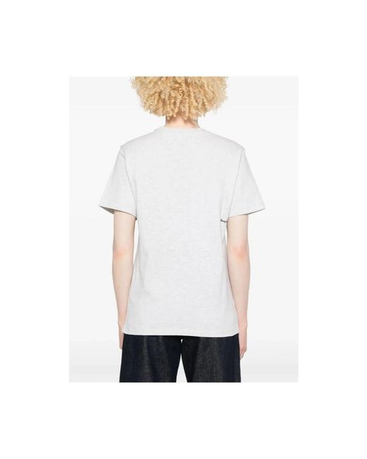 Coperni Tops ,Grijs ,Katoen T-Shirt Met Logo-Detail En Ronde Hals in het White