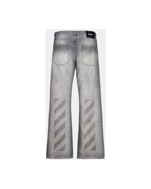 Off-White c/o Virgil Abloh Gray Straight Fit Jeans for men