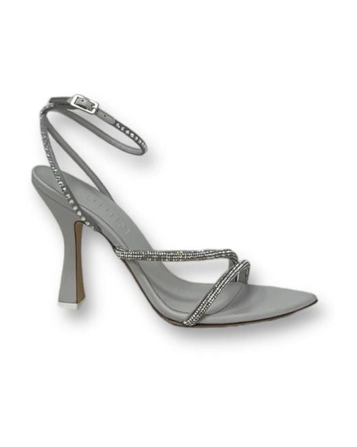 3Juin Gray High Heel Sandals