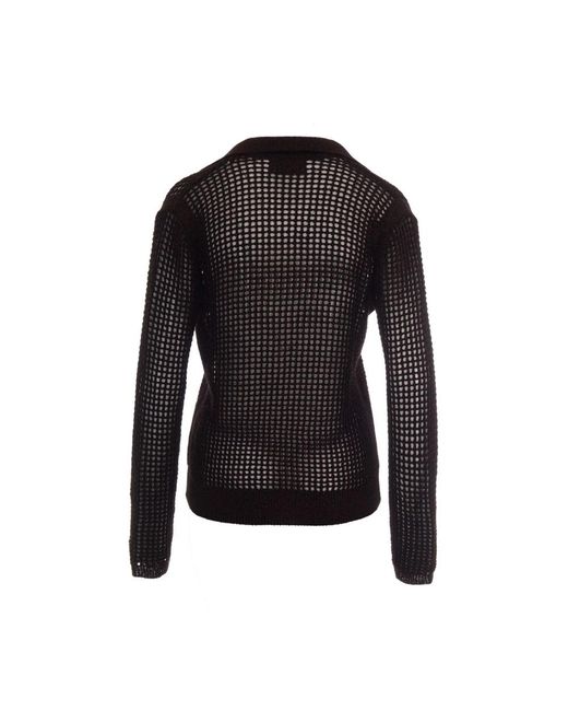 Mc2 Saint Barth Black V-Neck Knitwear