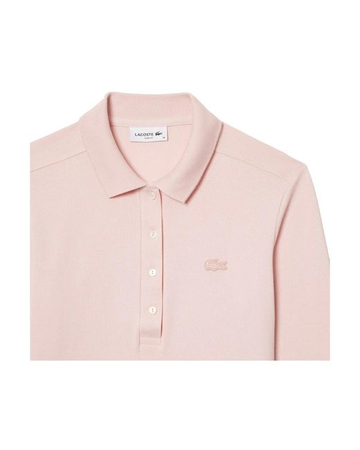 Lacoste Tops ,Roze ,Katoen L.12.D Polo Met Lange Mouwen in het Pink