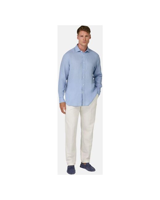Boggi Stretch-Baumwoll- Und Leinenhose in White für Herren
